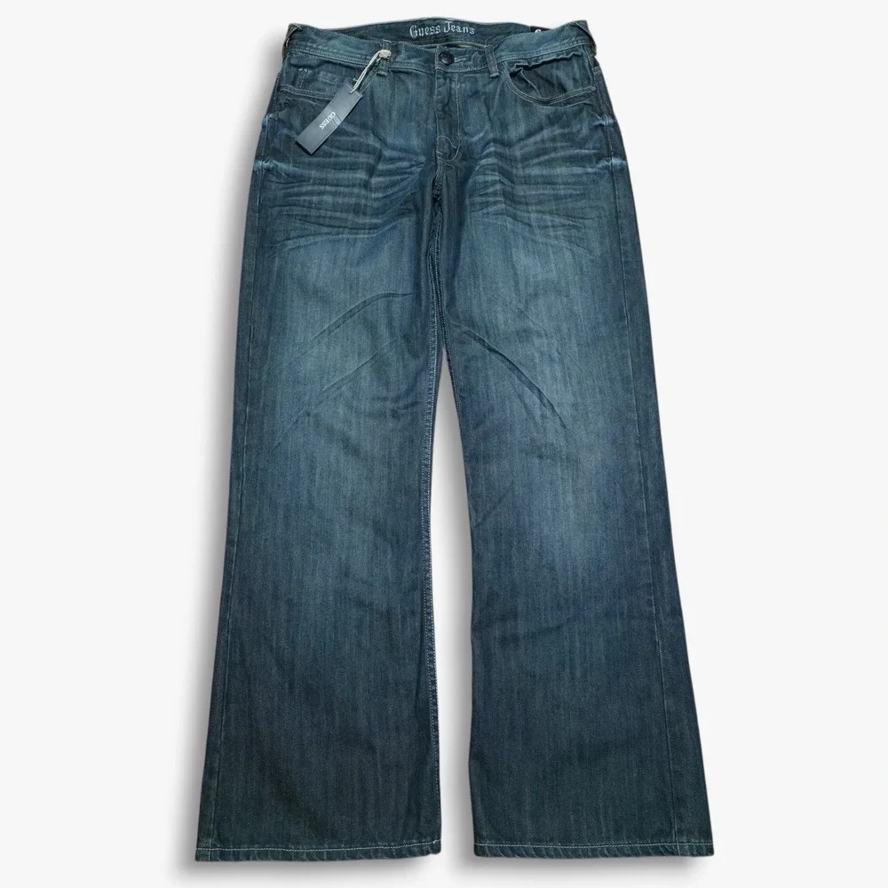 Y2K‎ GUESS Jeans New Oldstock Mens Size *Fits 35 x 32 Bootcut Denim Pants Wide